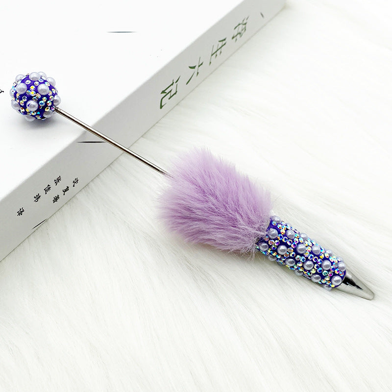 Wholesale wholesale beadable pens DIY pearl full diamond ball pen